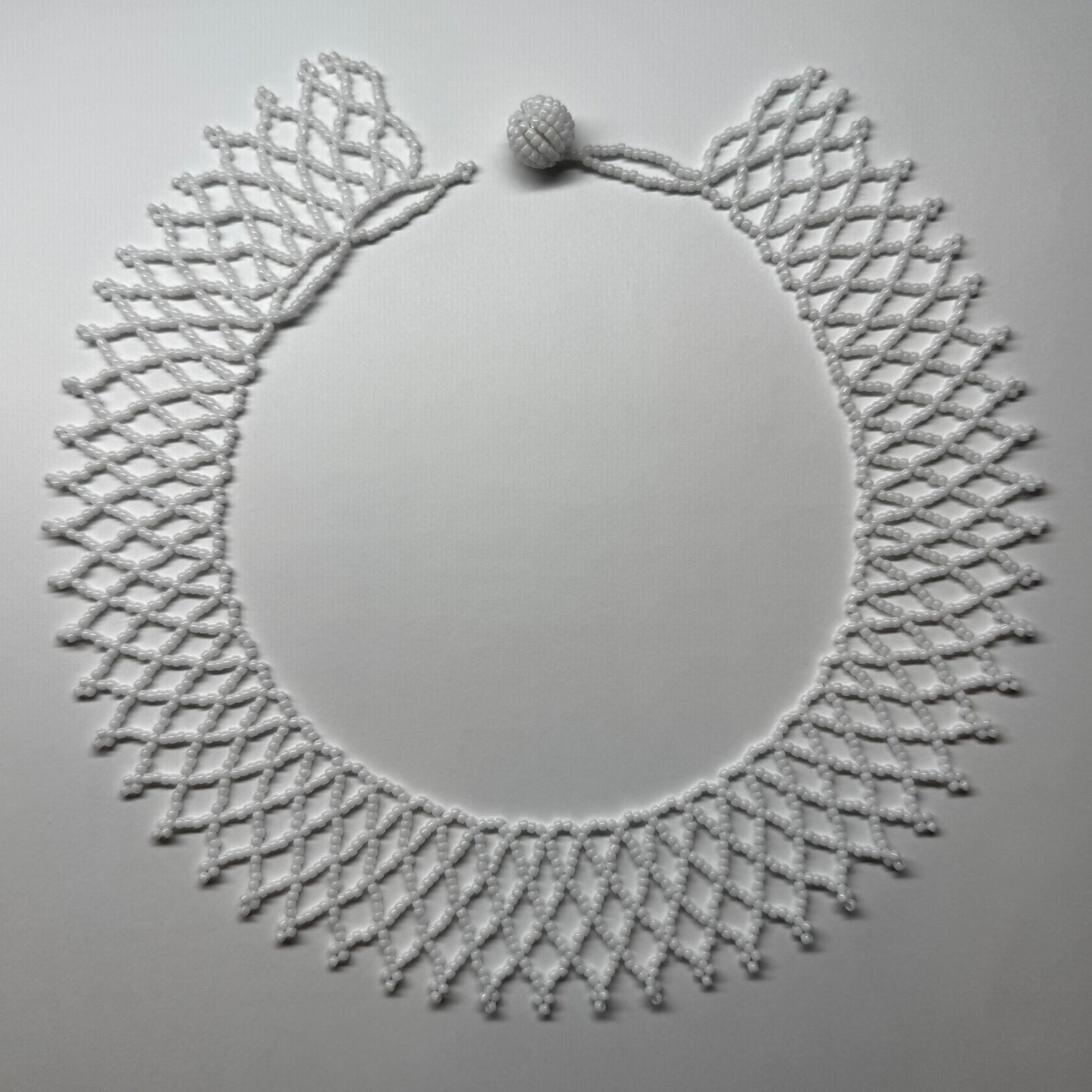 ASHER, Lace Seed Bead Necklace 11/0 with Custom Clasp