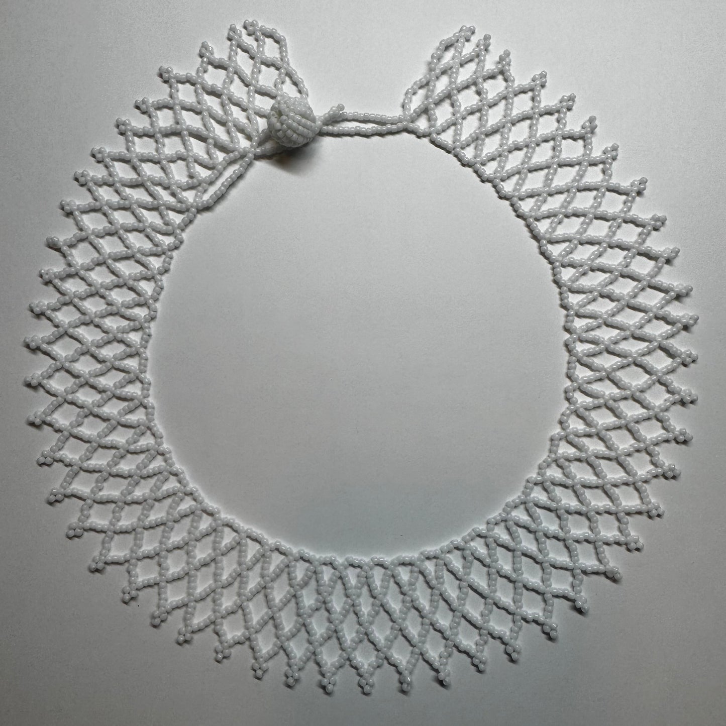 ASHER, Lace Seed Bead Necklace 11/0 with Custom Clasp