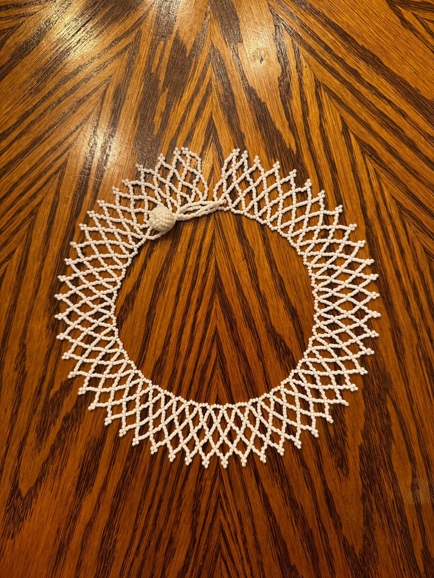 ASHER, Lace Seed Bead Necklace 11/0 with Custom Clasp