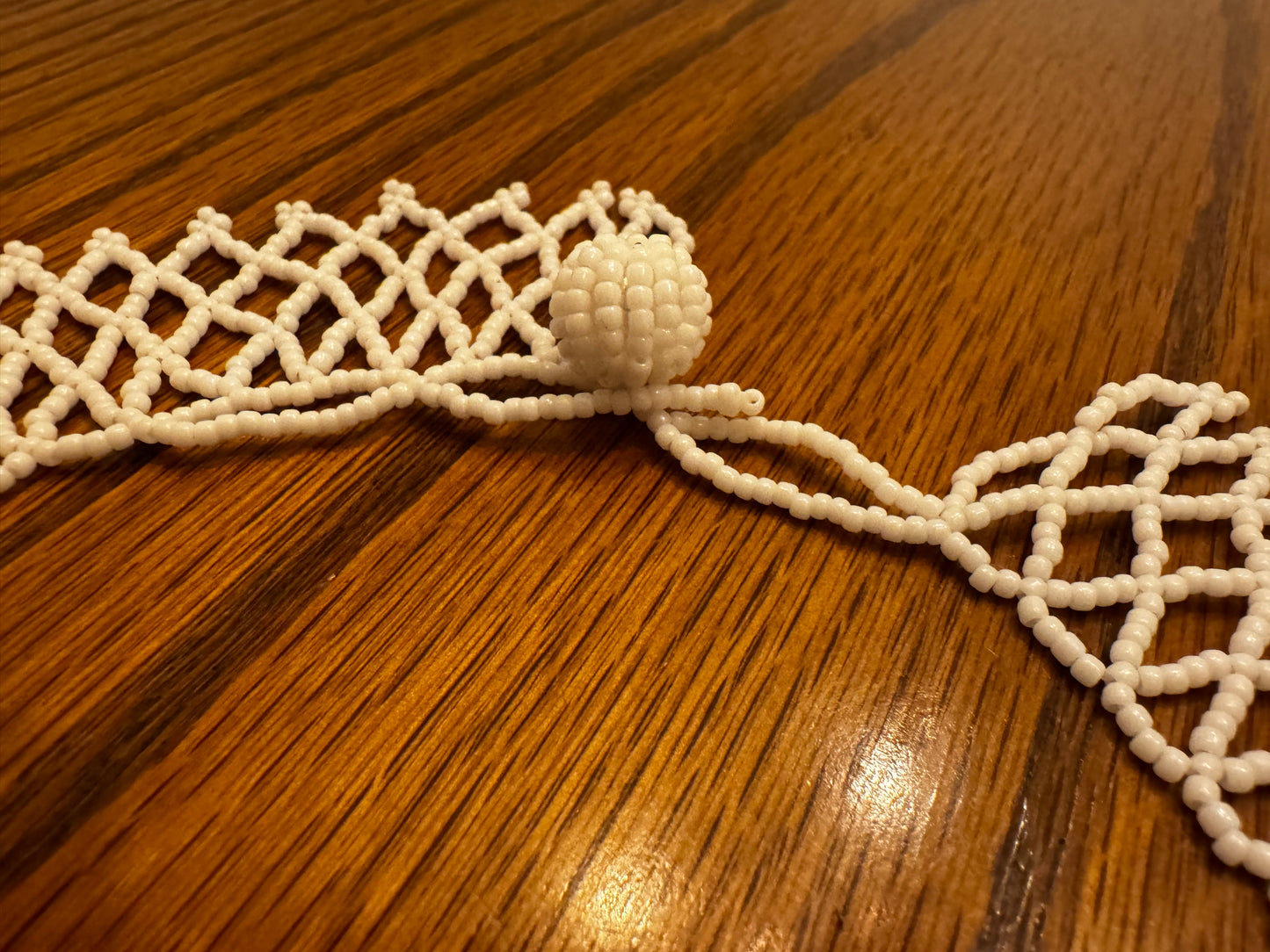 ASHER, Lace Seed Bead Necklace 11/0 with Custom Clasp
