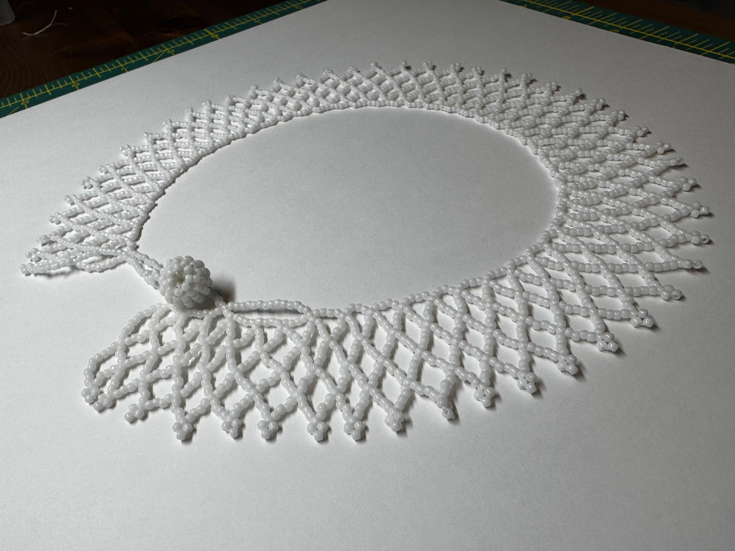 ASHER, Lace Seed Bead Necklace 11/0 with Custom Clasp
