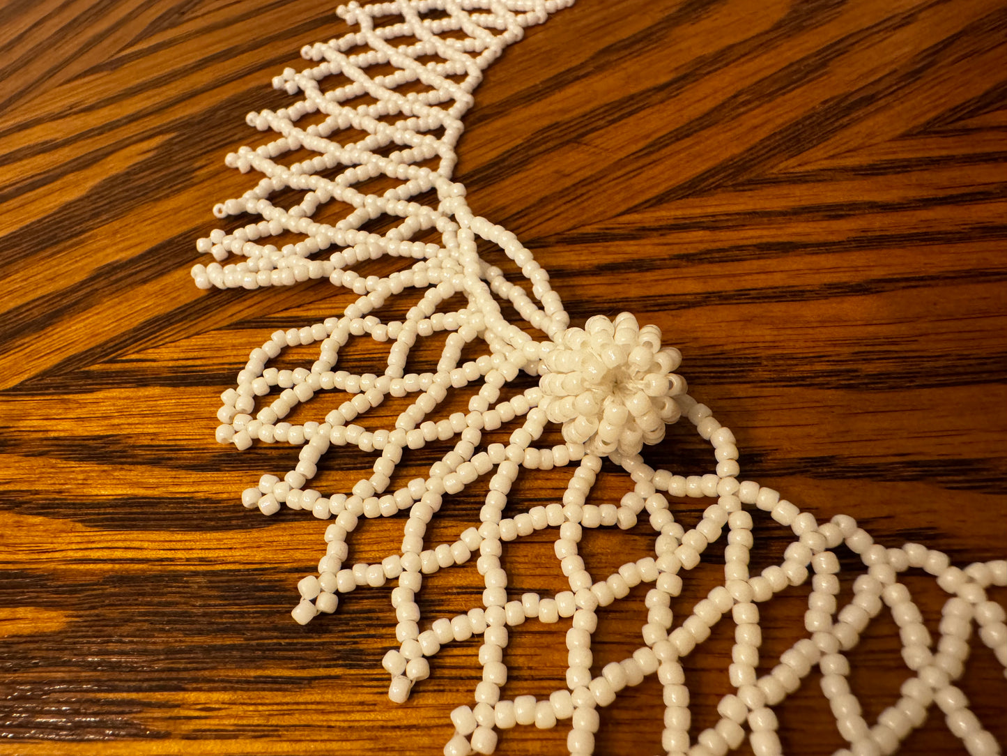 ASHER, Lace Seed Bead Necklace 11/0 with Custom Clasp