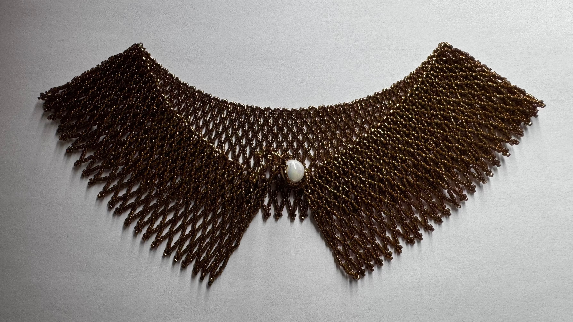 Preorder(30 days), HOLY BRANCHES, Lace Seed Bead Necklace 11/0 - Tabernacle Hands