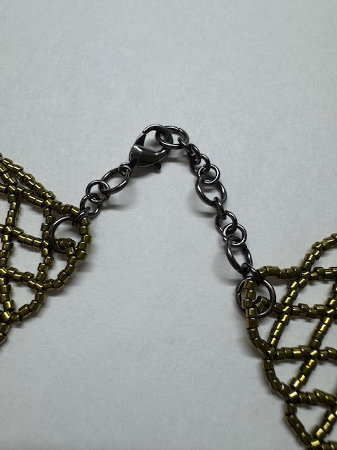 PREORDER (90 days) Handmade, ASHER, Lace Seed Bead Necklace 11/0 - Tabernacle Hands