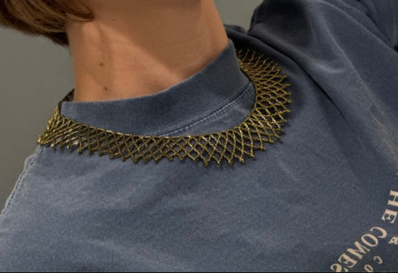 PREORDER (90 days) Handmade, ASHER, Lace Seed Bead Necklace 11/0 - Tabernacle Hands
