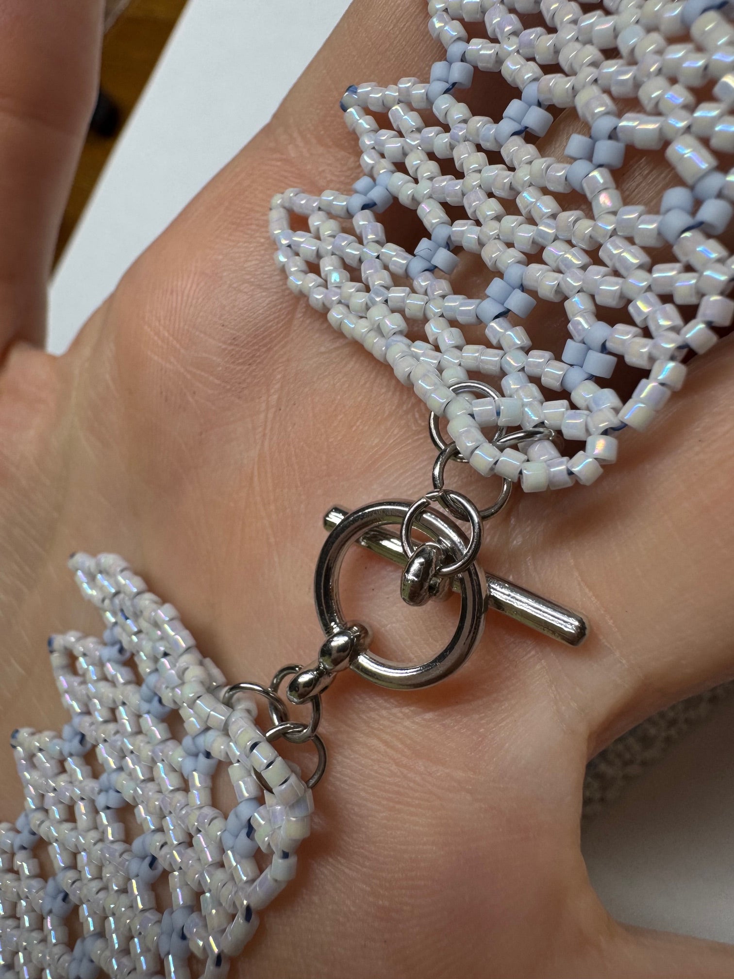 REIGHN, Lace Seed Bead Necklace - Tabernacle Hands