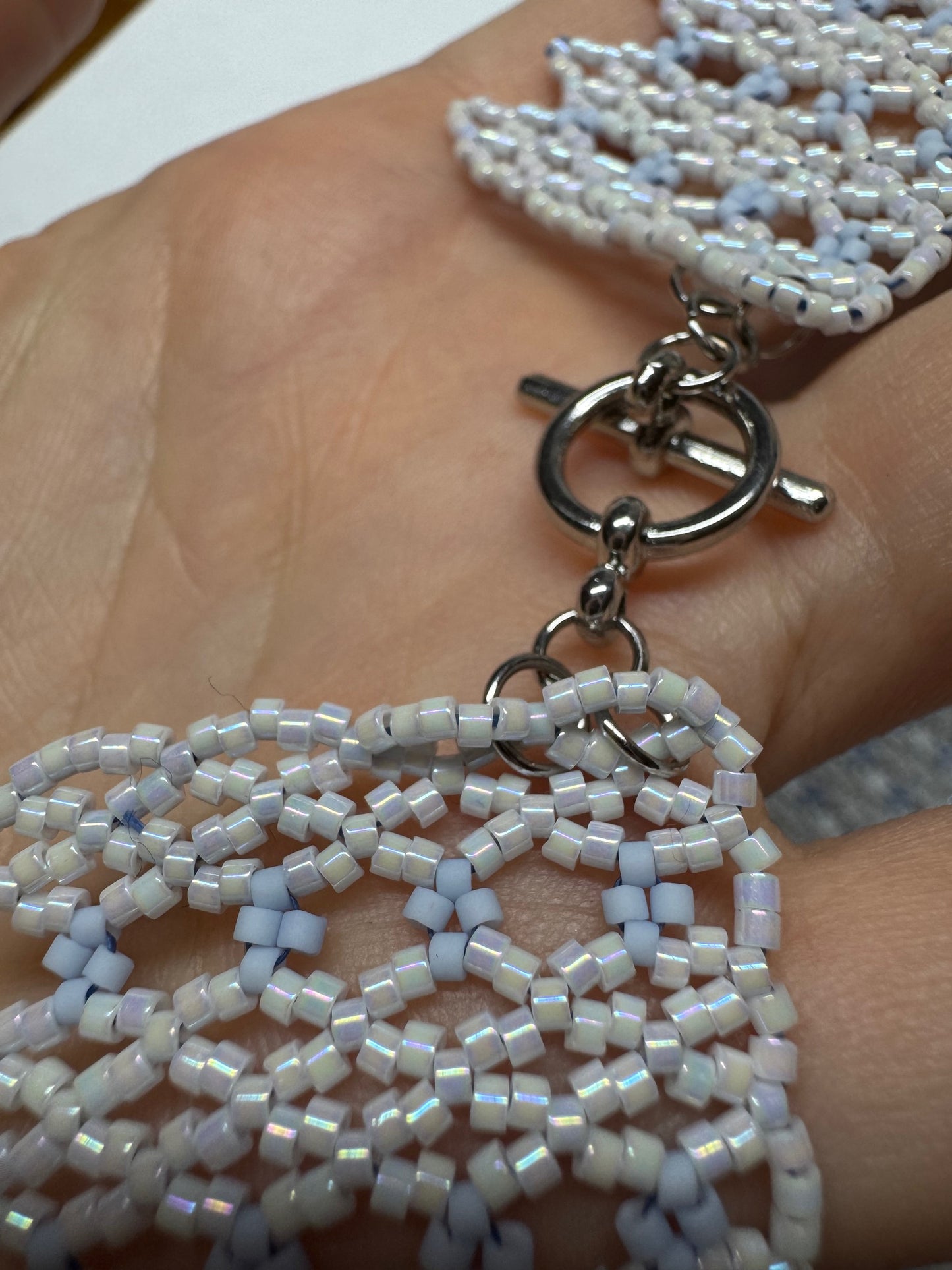 REIGHN, Lace Seed Bead Necklace - Tabernacle Hands