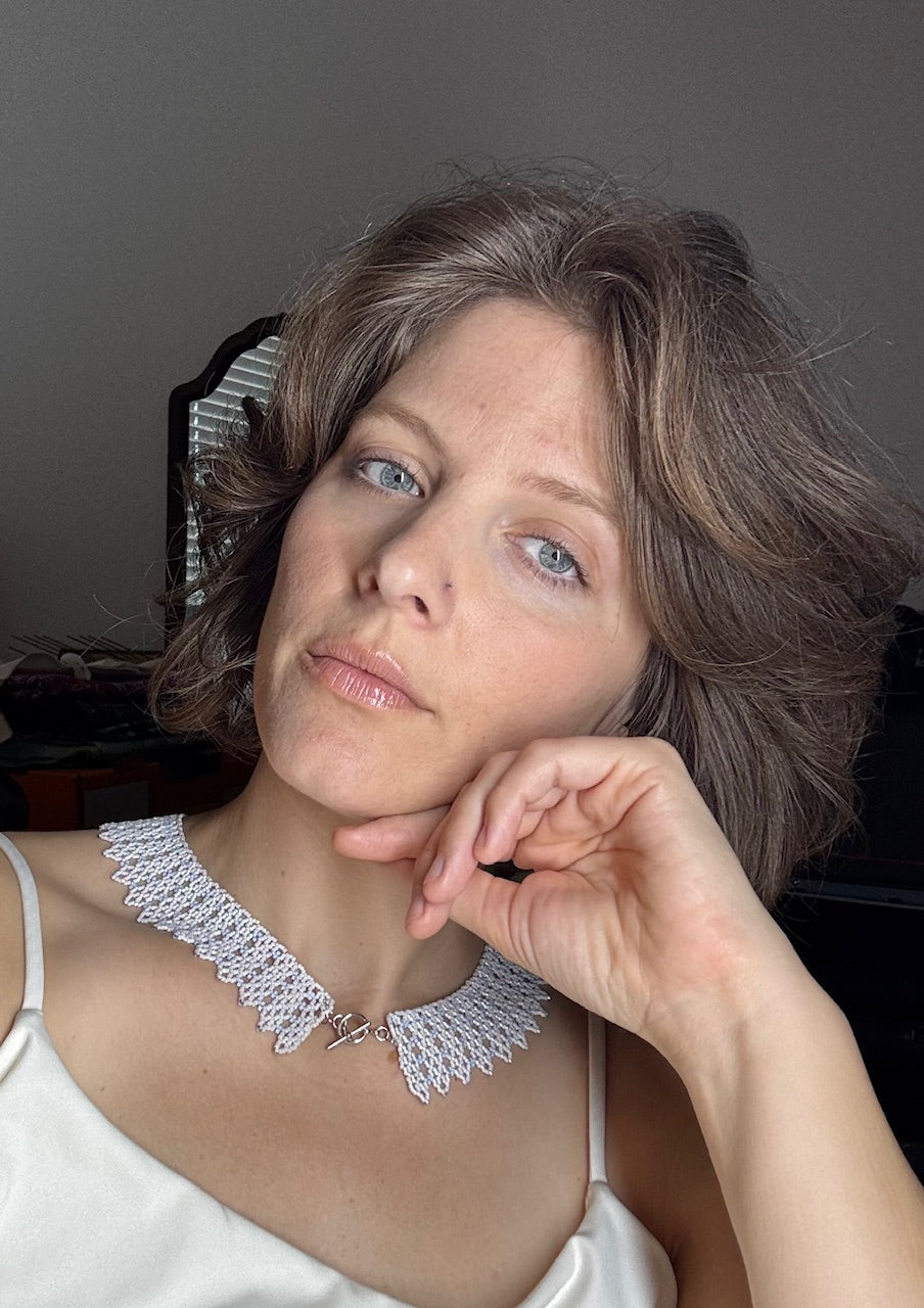 REIGHN, Lace Seed Bead Necklace - Tabernacle Hands