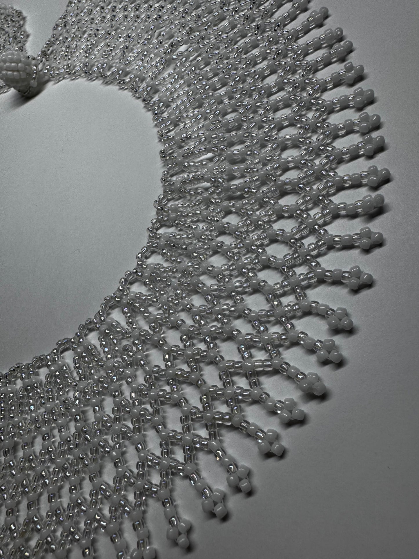 BRIDAL, Lace Seed Bead Necklace 11/0