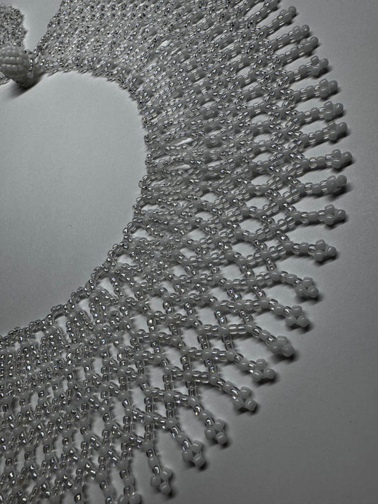 BRIDAL, Lace Seed Bead Necklace 11/0