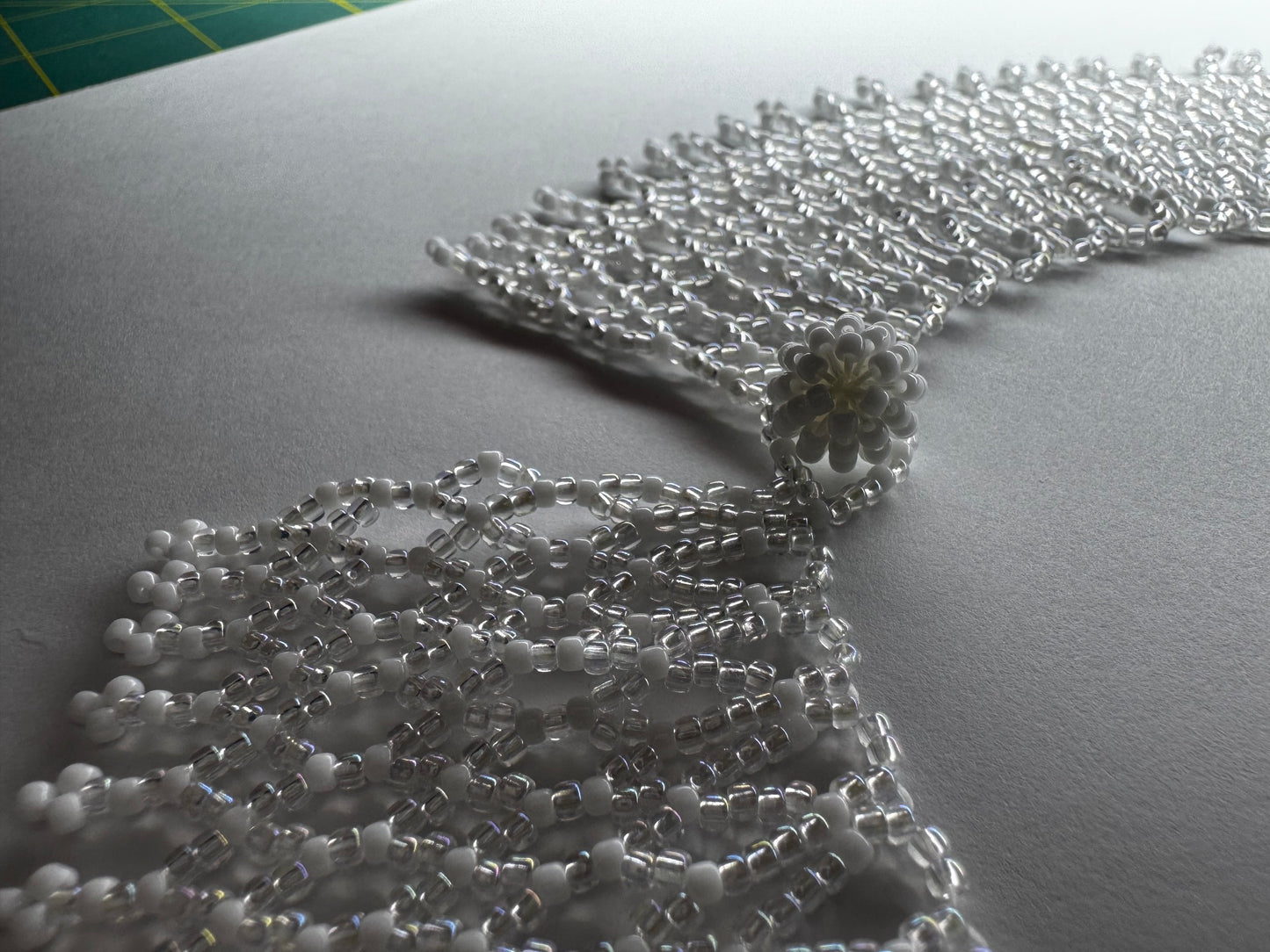 BRIDAL, Lace Seed Bead Necklace 11/0