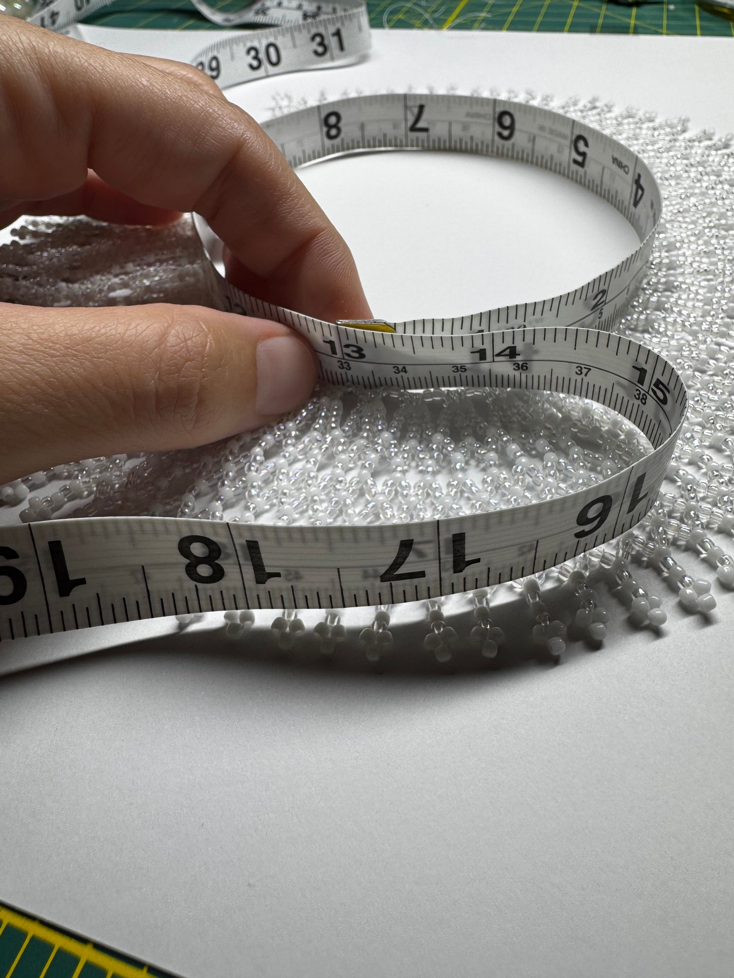 BRIDAL, Lace Seed Bead Necklace 11/0